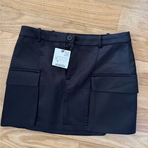 Black Mini Skirt with Pockets